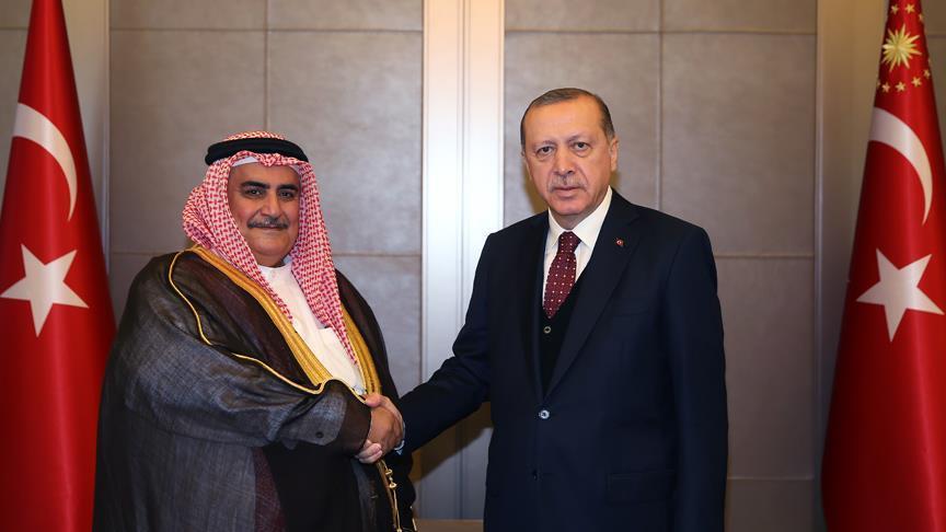 أردوغان يستقبل وزير خارجية البحرين في إسطنبول