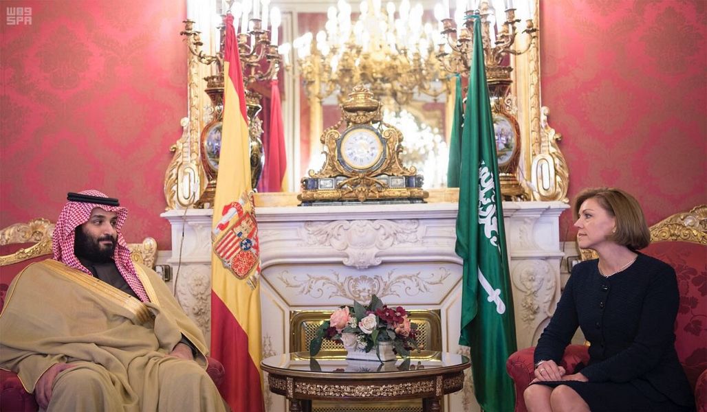 محمد بن سلمان يجتمع مع وزيرة الدفاع الإسبانية